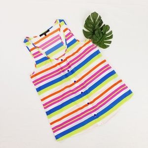 19 Cooper Multicolor Stripe Tank Top Size Small